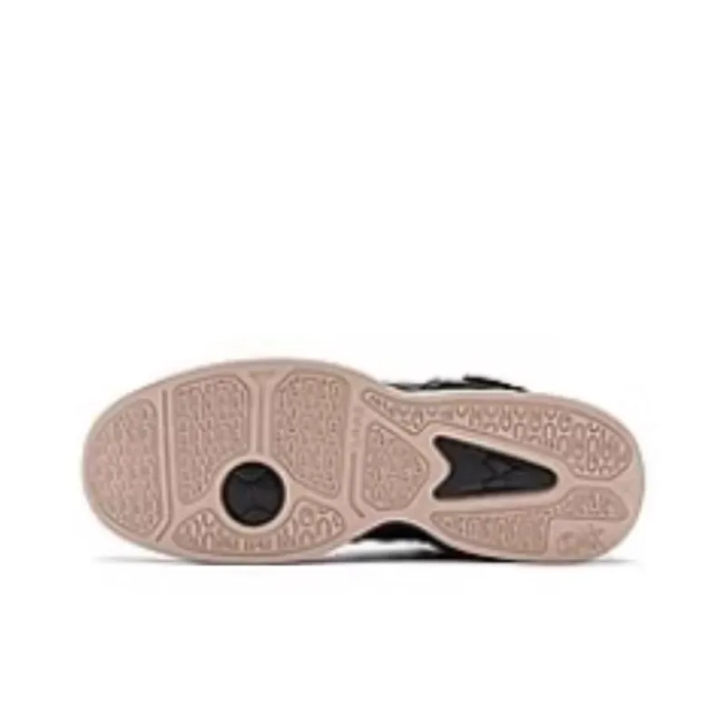 QIAODAN Anti-Slip Wear-Resistant Low-Top Skateboard Shoes Men's Black Beige-3