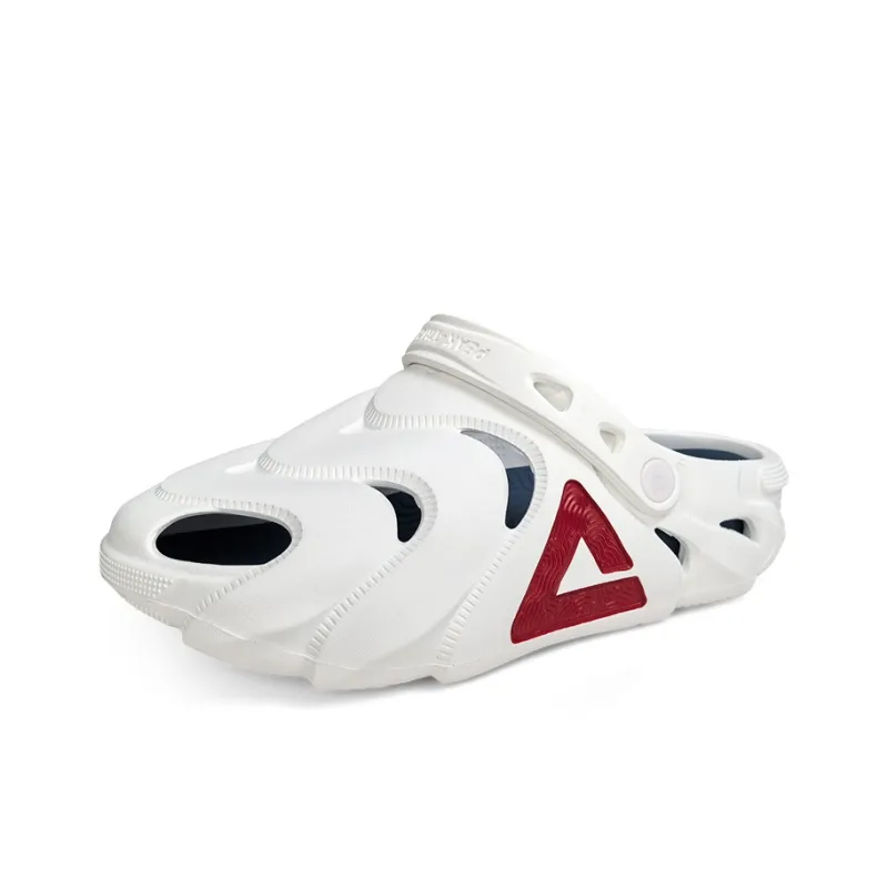 PEAK Pole Hole Shoes Clogs Men's White Blue-2