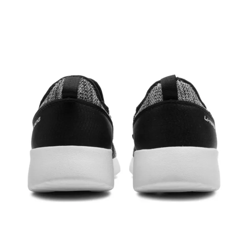 LiNing Cushioning Breathable Abrasion Resistant Slip Resistant Low Top Running Shoes Women's Black Gray-3
