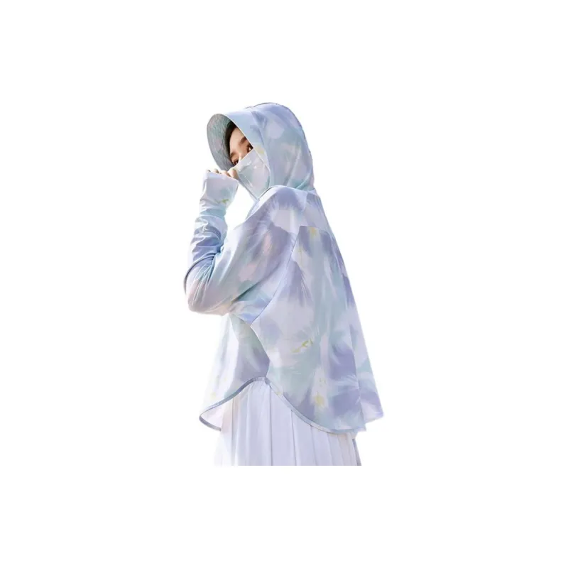 Anta Breathable UV Protection Sun Protection Clothing Women's Fairy Bean Purple/All Over Print-1-2