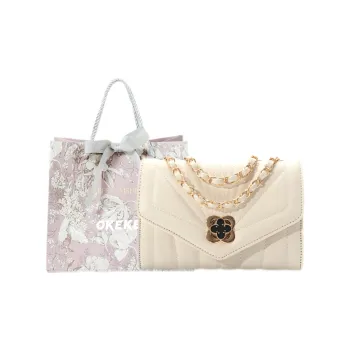 OKEKE PU Shoulder Bag Women's White/Black