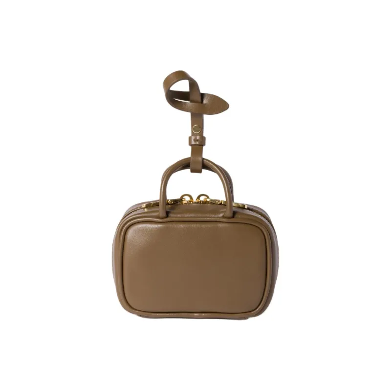 MIU MIU Calfskin Bag Charm Coin Purse Women's Tundra-2
