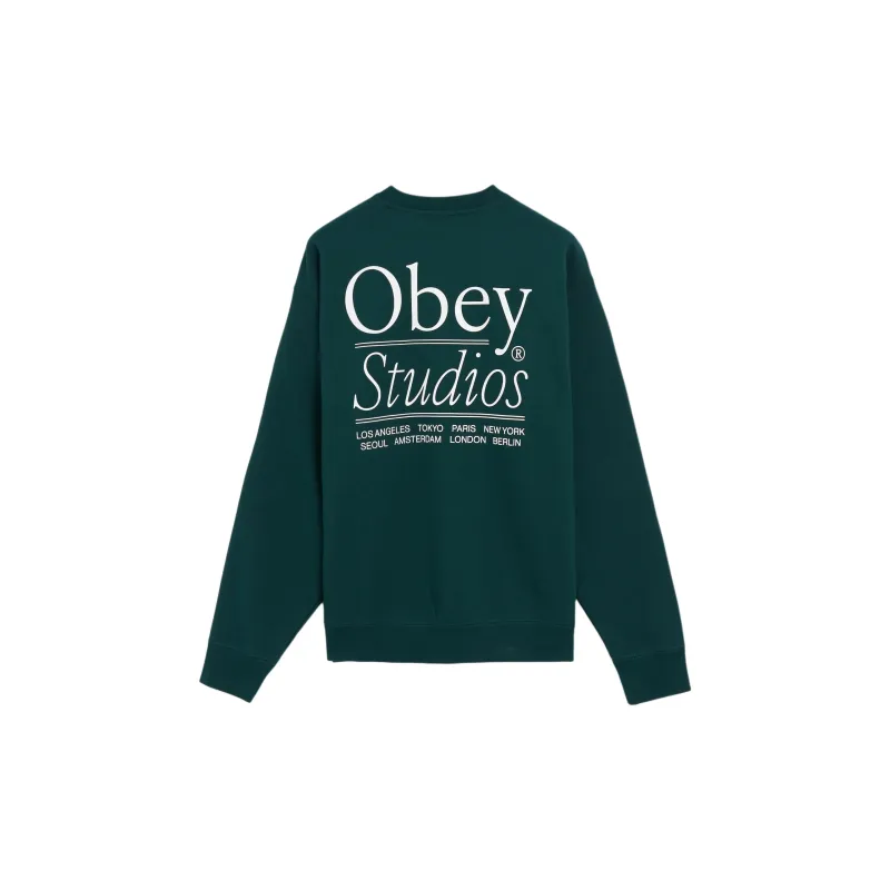 Obey Sweatshirts Men Green-1