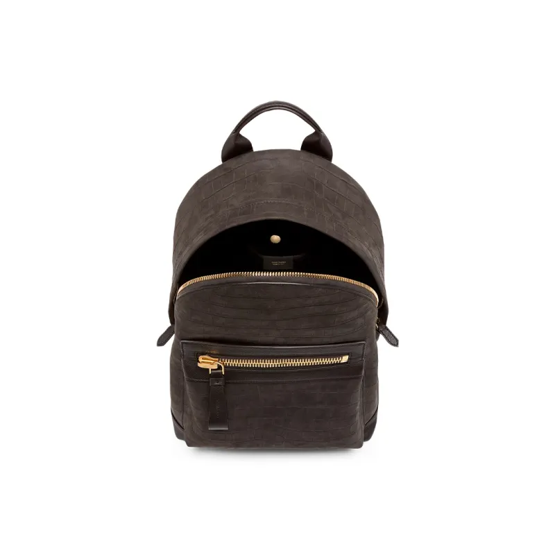 TF Leather Backpack Men's Brown-3