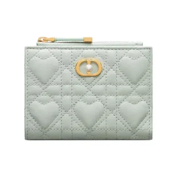 DIOR Jolie Lambskin Wallet Women's Light Green