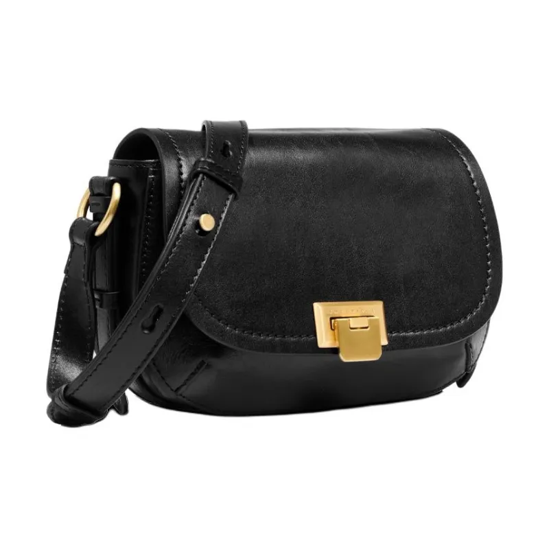 THE BRIDGE Leather Shoulder Bag Crossbody Bag Women's Black-1