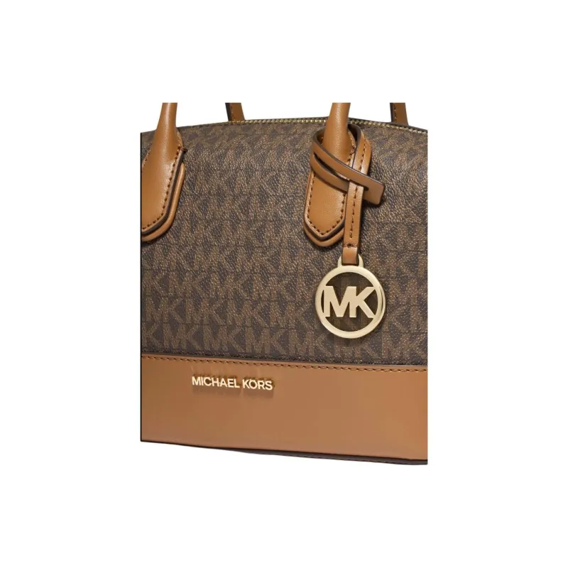 MICHAEL KORS Coated Canvas Handbag Trumpets Women's Brown-4