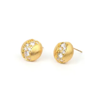 HYMAN KEVIN Alloy Synthetic Cubic Zirconia Stud Earrings Women's