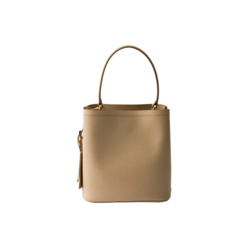 PRADA Prada Saffiano Calfskin Shoulder Bag Crossbody Bag Handbag Mini Women's Sandy Beige-3