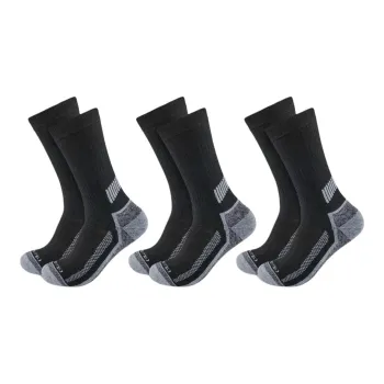 Carhartt Mid-Calf Socks Men's 3 Pack Black