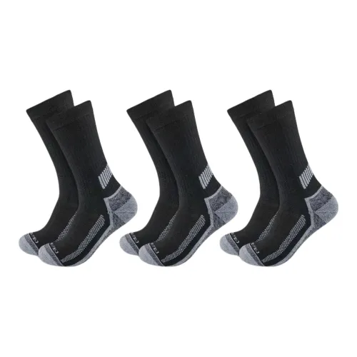 Carhartt Mid-Calf Socks Men's 3 Pack Black