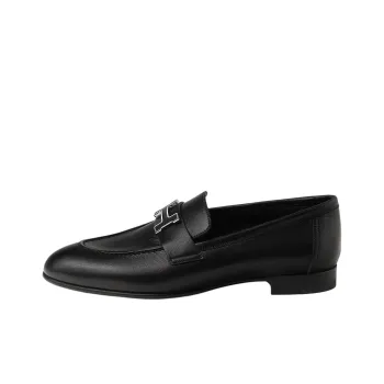 HERMES Paris Loafers Women's Black
