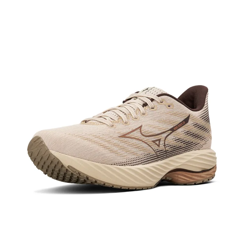 Mizuno Wave Rider 28 Rebound And Wear resistant Low Top Running Shoes Unisex Beige Brown-1