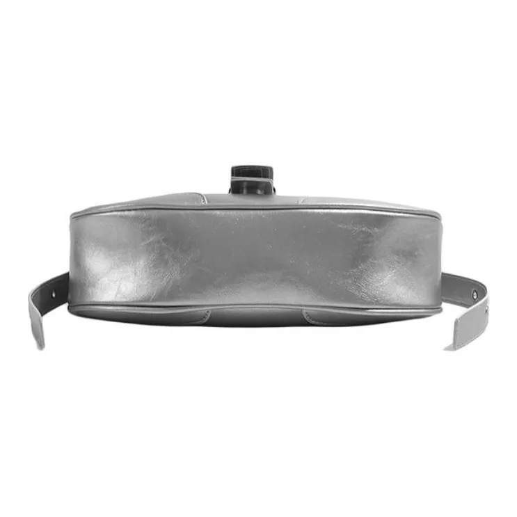 OKEKE Pu Shoulder Bag Regular Unisex Black/Coffee/Silver-12