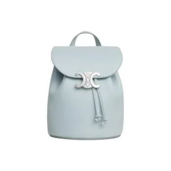 CELINE Triomphe Smooth Cow Leather Backpack Women's Ice Blue