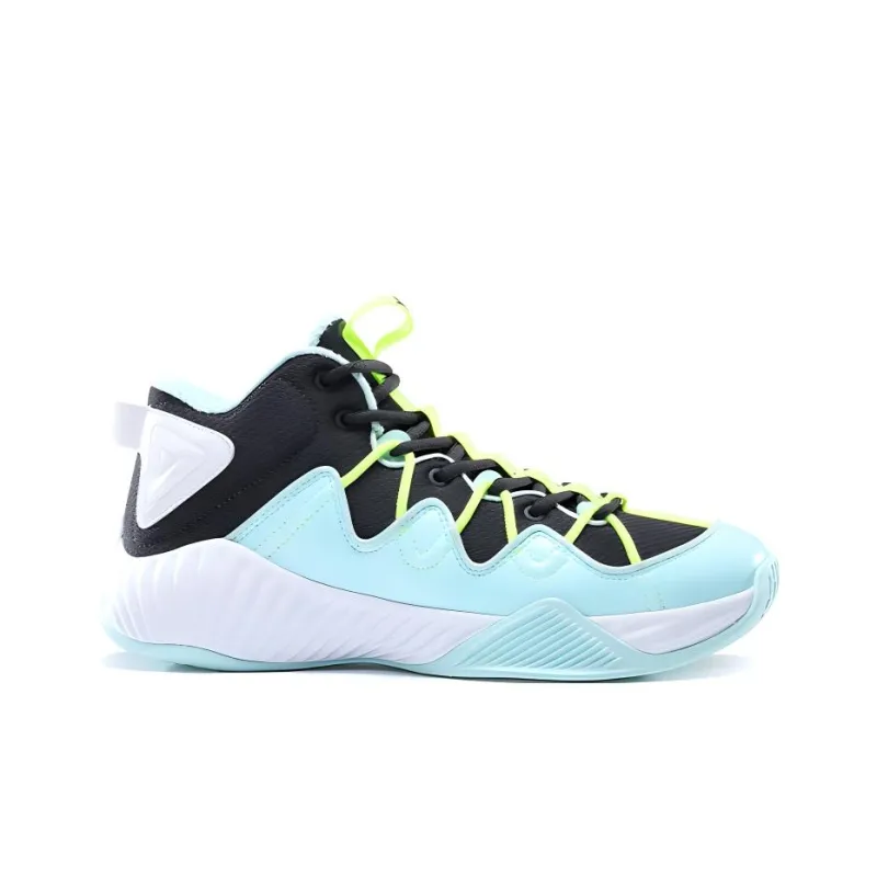 PEAK Power Collection Cushioning Anti Slip And Wear Resistant Mid Top Performance Basketball Shoes Men's Green-1
