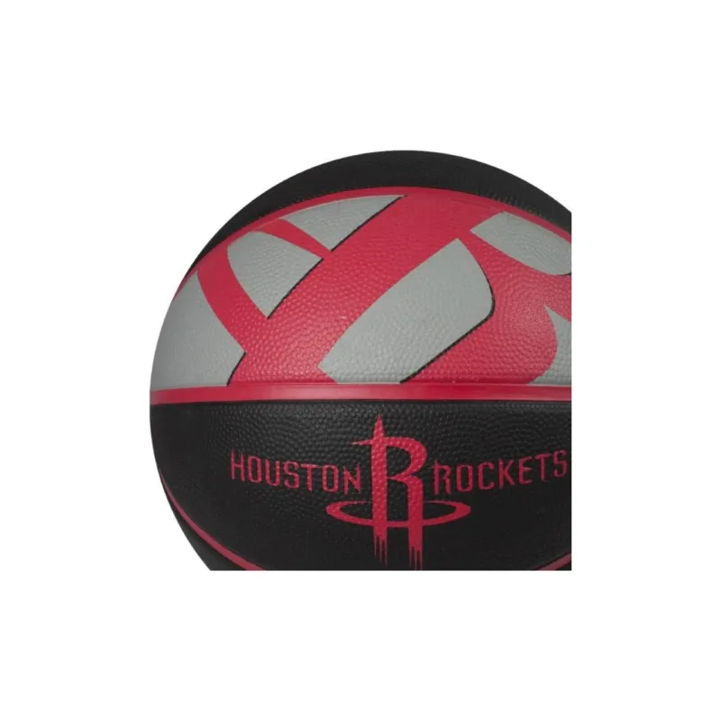 SPALDING Rocket Team Rubber Basketball Red Black Size 7 Ball Training Unisex-1