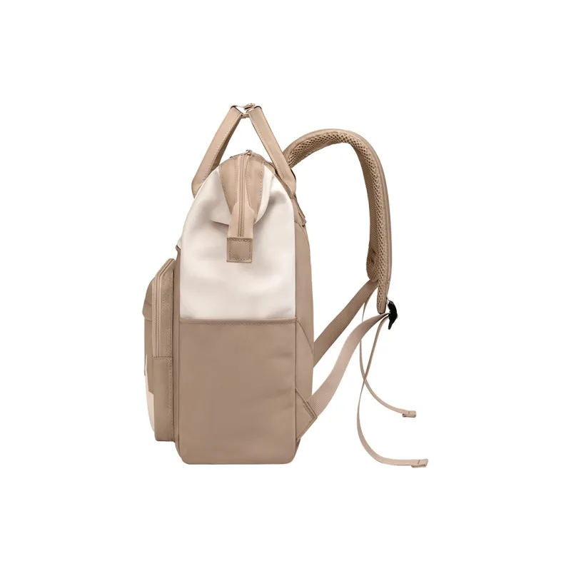 V.NINE Fabric Backpack Laptop Bag Backpack Regular Women's Khaki/Black-3