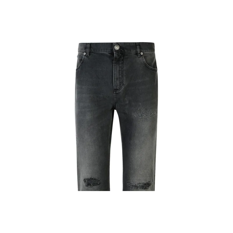 BALMAIN Distressed Slim Fit Jeans-4