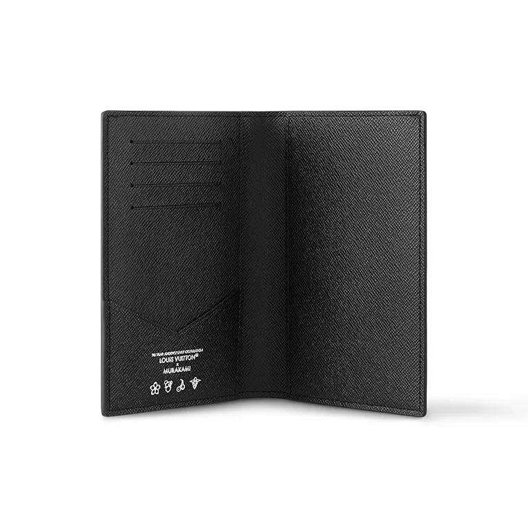 LOUIS VUITTON X Takashi Murakami Passport Cover Black Multicolored-3
