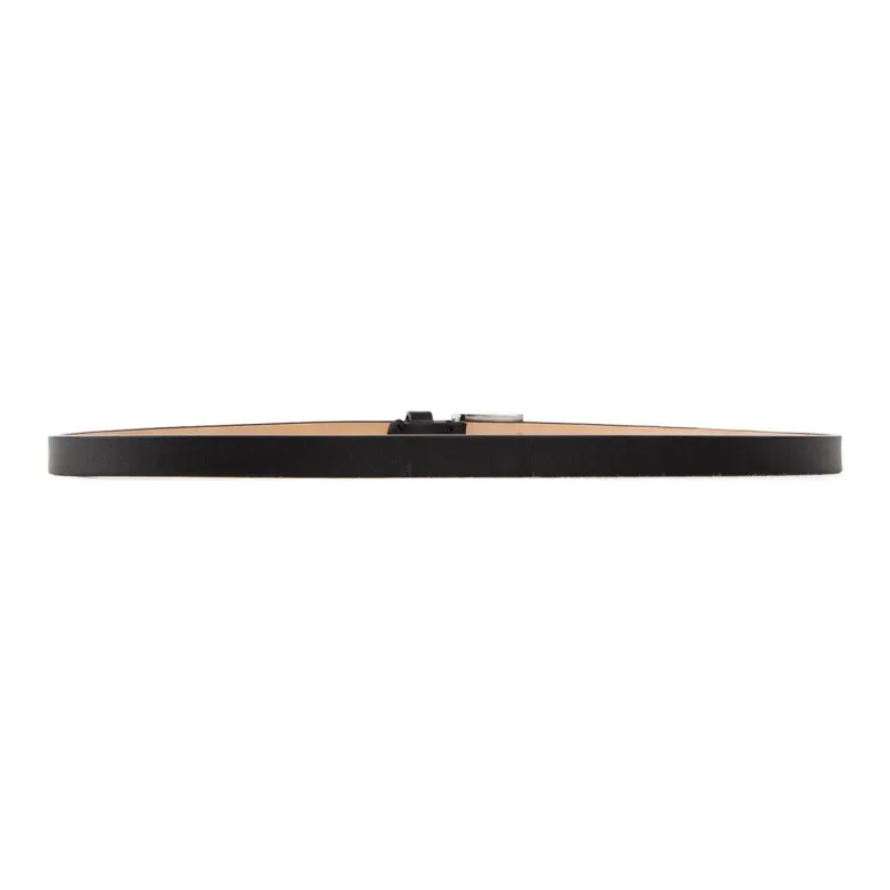 MaxMara Calfskin Cow Leather Leather Belts Women's Black 1.5CM-1