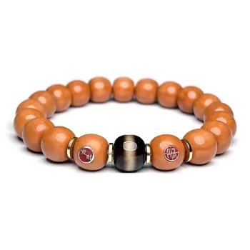 MOUNTAINS AND MANS Monkey Head Walnut New Chinese Style Good Luck Beaded Bracelet Unisex