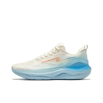 Erke Cushioning Rebound Lightweight Breathable Low Top Running Shoes Men's Microcrystal White Lake Blue
