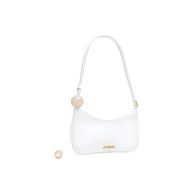Jacquemus Le Bisou Cow Leather Portable Crossbody Bag Shoulder Bag Women's White-1
