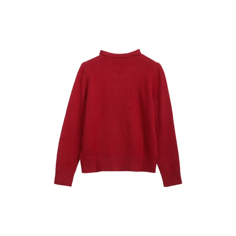 Olrain Sweater Women's Deep Red-1
