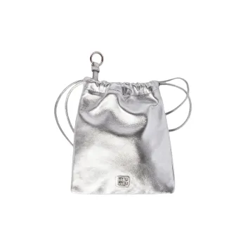 MIU MIU Lambskin Clutch Women's Silver