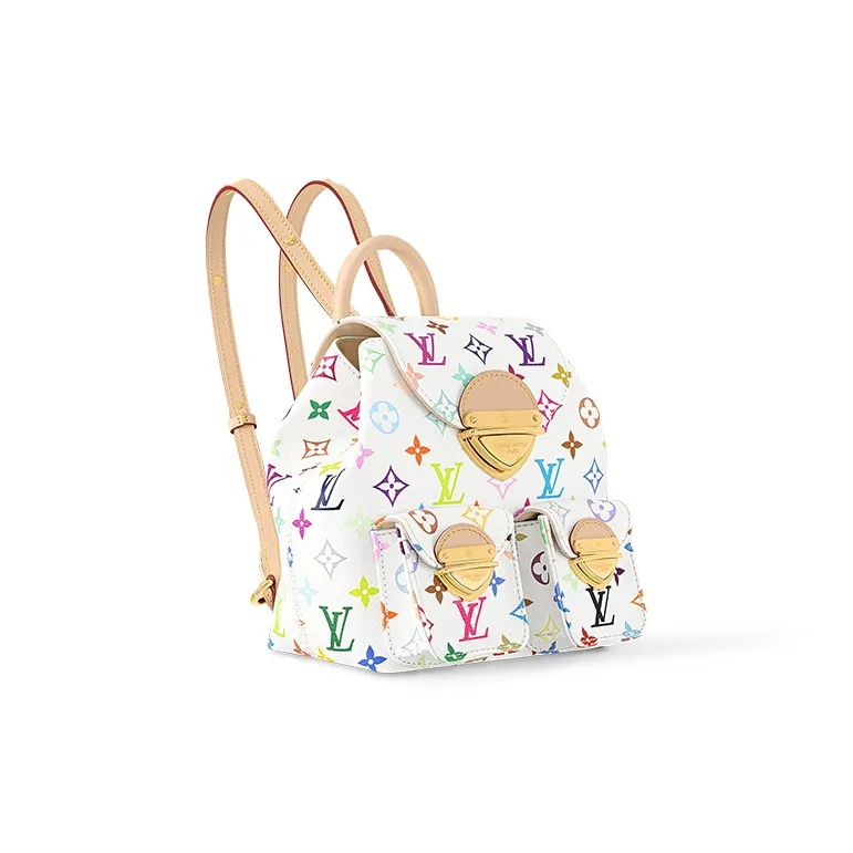 LOUIS VUITTON X Takashi Murakami Venice Backpack White Multicolored-1