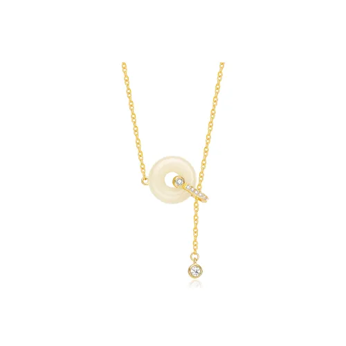 CHINA GOLD Gifts Hetian Jade Necklaces Jasper Unisex White Jade/Pale Greenish White Jade Women's
