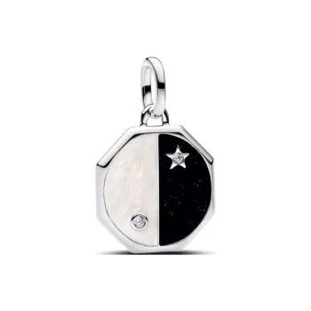 Pandora 925 Sterling Silver Pendants Women's Black White
