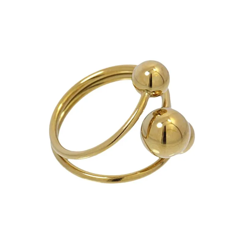 ANARTXY Surgical Steel Rings Women's Silver/Gold-2