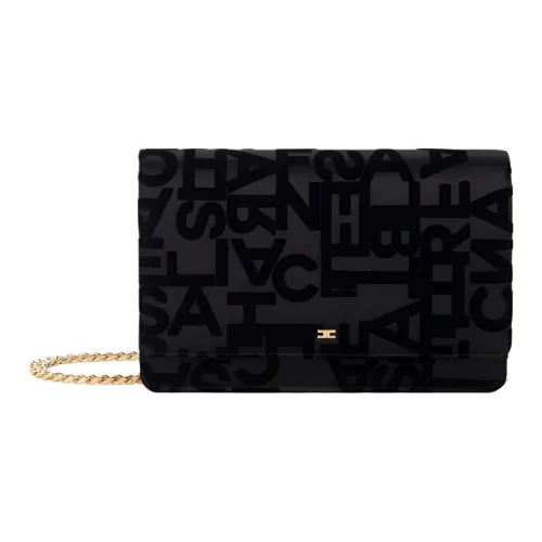 Elisabetta Franchi Logo Lettering Foldover Shoulder Bag