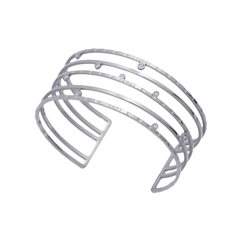 ANARTXY Surgical Steel Zircon Zirconia Bangles Women's Silver/Gold-1