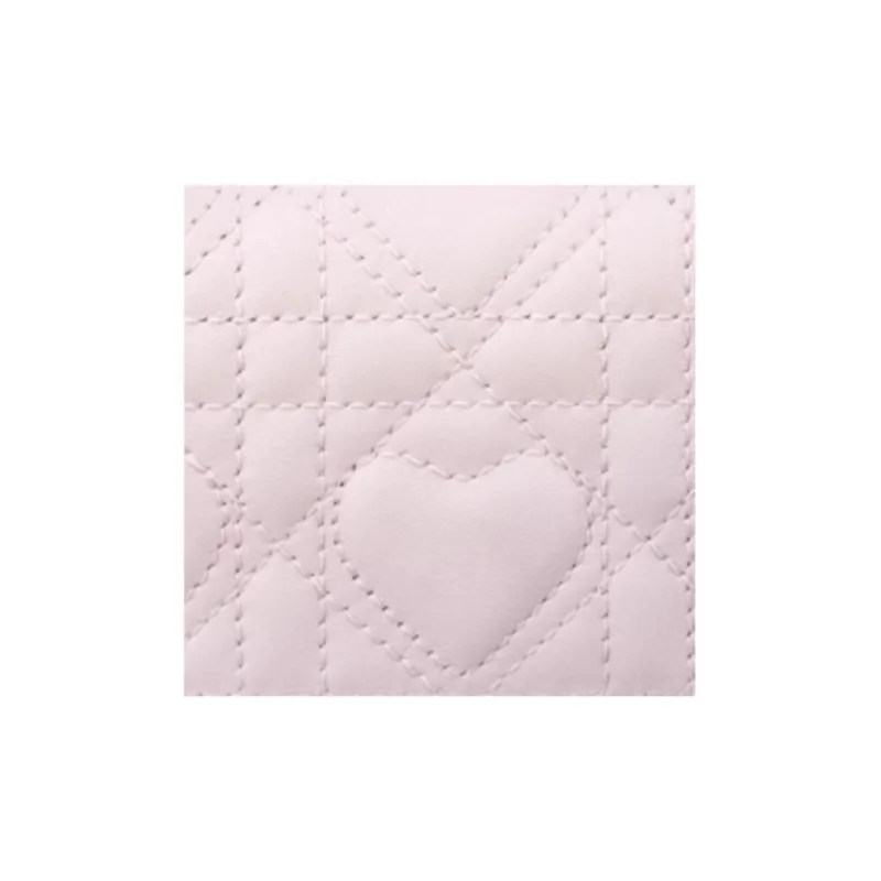 DIOR Dioramour DiorLady Dior Lambskin Wallet Women's Light Pink-5