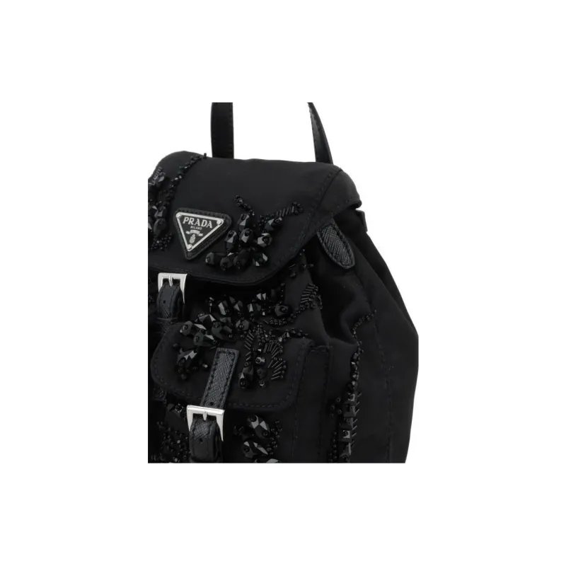 PRADA Recycled Polyamide Backpack Regular Women's Black-4