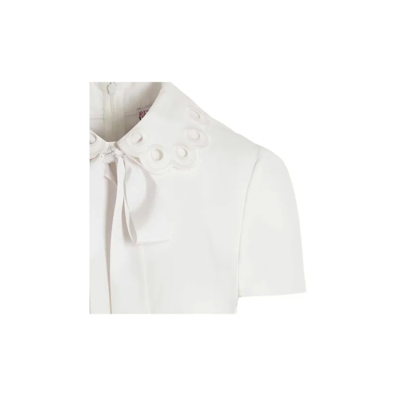 RED VALENTINO SS22 Short Sleeved Dress Women's White-4