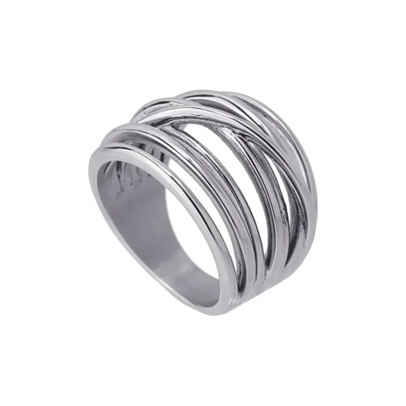 ANARTXY Surgical Steel Rings Women's Silver/Gold-2