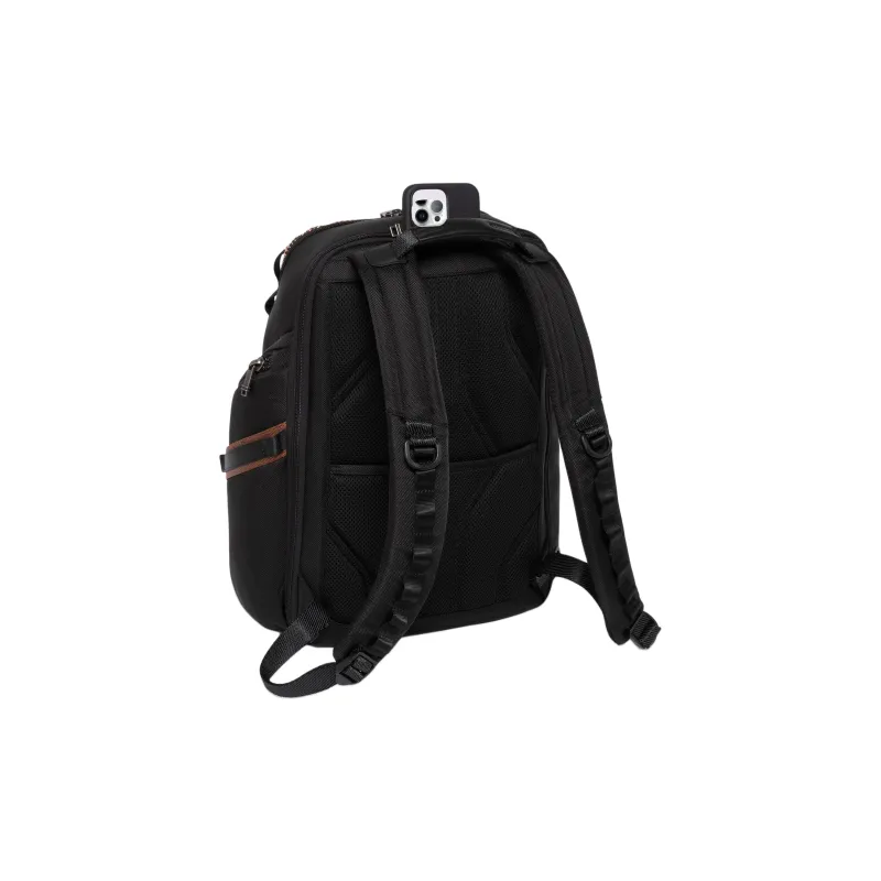 TUMI Nylon Backpack Men's Black & Brown-4