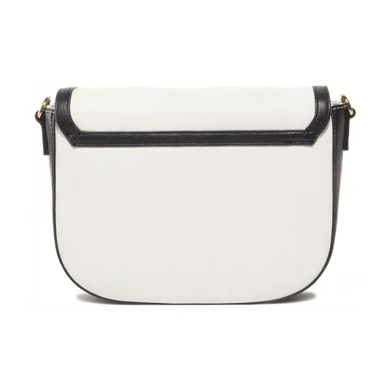 MOSCHINO Leather Shoulder Bag, Crossbody Bag Women's Black White-1