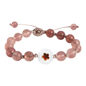 MAGICPOLE Strawberry Quartz Bracelets Women's