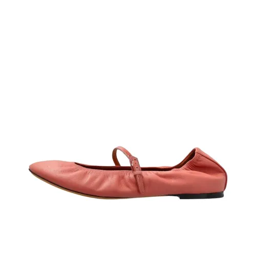 Lanvin Leather Ballerina Shoes Women's