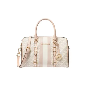 MICHAEL KORS Bedford Artificial Leather Handbag Medium Size Women's Vanilla White/Nude Pink