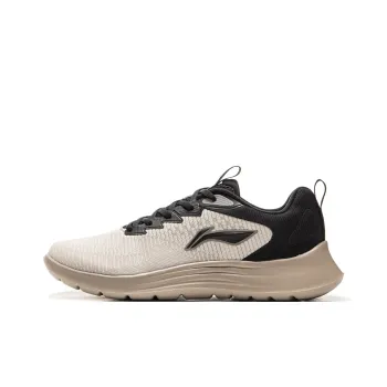 LiNing Feather Cushioned Anti Slip And Wear Resistant Lightweight Low Top Sprint Running Shoes Men's Gray Black