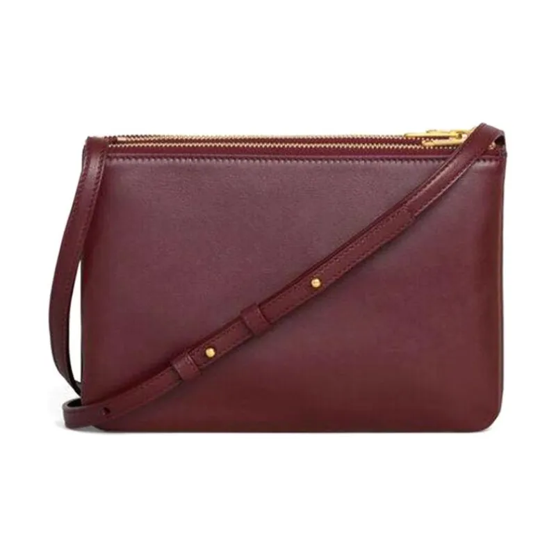 CELINE Trio Lambskin Handbag, Crossbody Bag, Shoulder Bag Women's-2