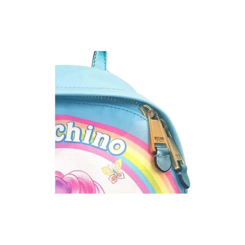 MOSCHINO Polyurethane Backpack Women's Aqua Blue-2