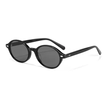 PARMU Plate Frame Oval Sunglasses Unisex