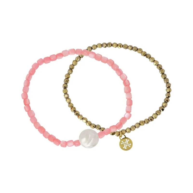 ANARTXY Medical Steel Beads Glass Beads Pearl Surgical Steel Bracelets Women's Multicolor-1